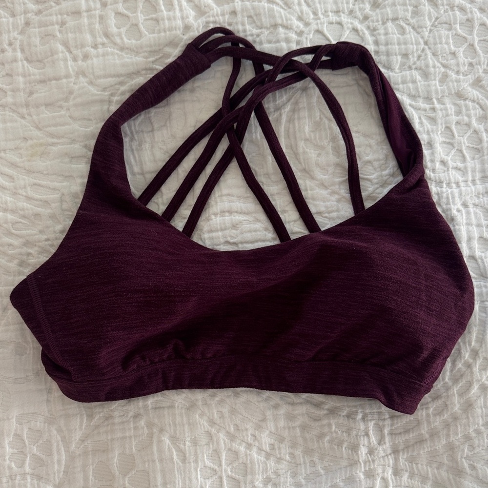 Victoria's Secret Deep Burgundy Strappy Sports Bra